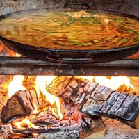 ELEBORACIÓN A LA LEÑA RESTAURANTE GRANJA SANTA CREU